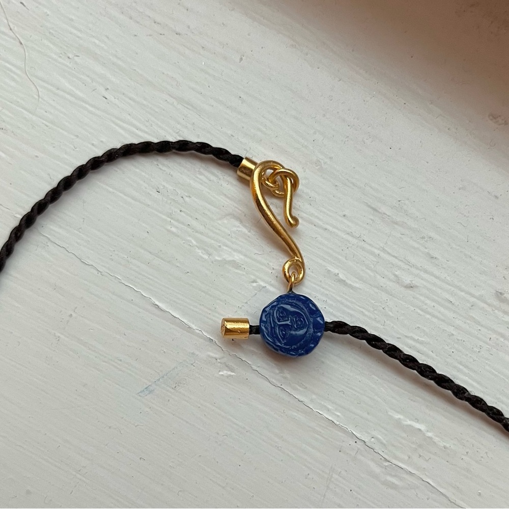 Elegant Gold and Blue Women's Necklace